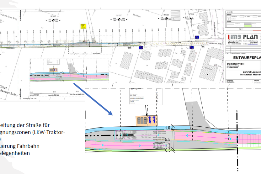 Entwurfsplanung Harheimer Weg der Ingenieurgesellschaft iMB Plan GmbH