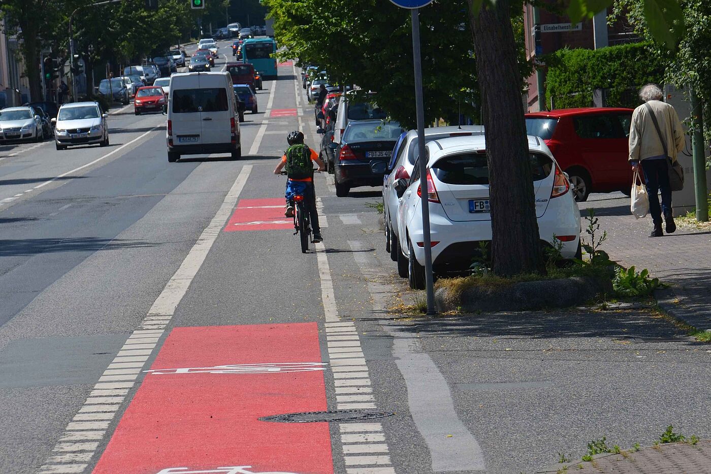  Frankfurter Straße stadtauswärts, Einmündung Goethestraße