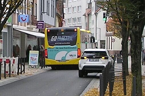 Hier wird der Verkehrsfluss massiv behindert
