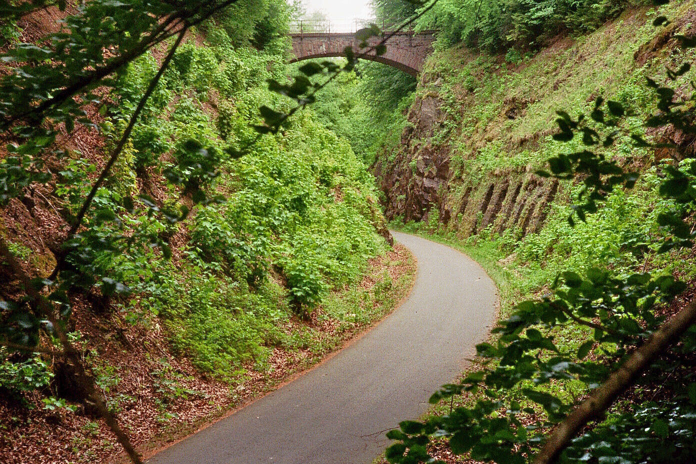 Am Beginn des Mommelstein-Radwegs