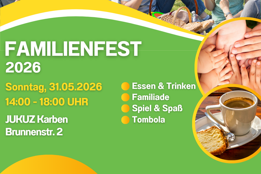 Familienfest Karben, Kachel 1 Familienfest im Jugend- und Kulturzentrum Karben 2026