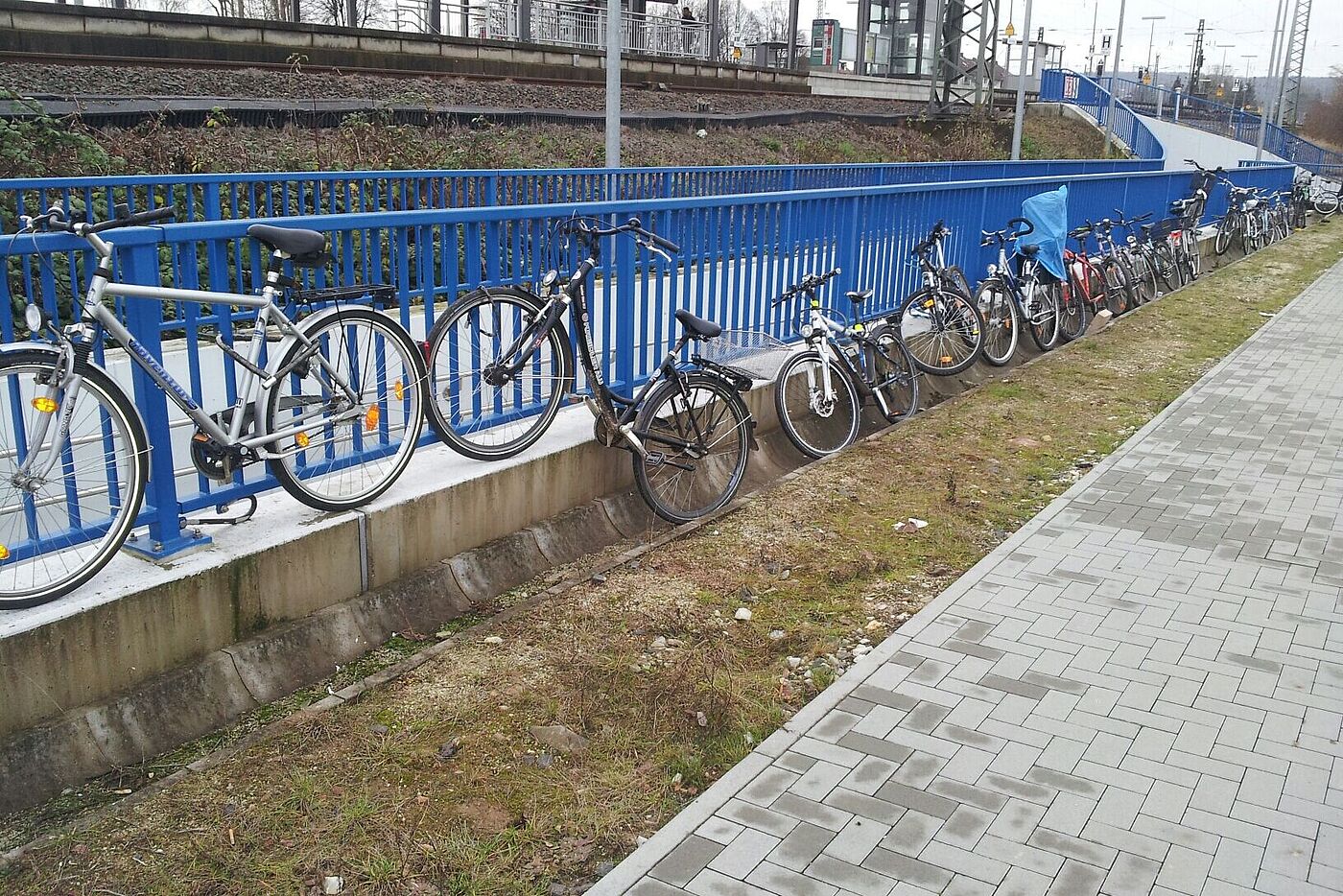 Nordbahnhof vorher, ohne Radabstellanlage