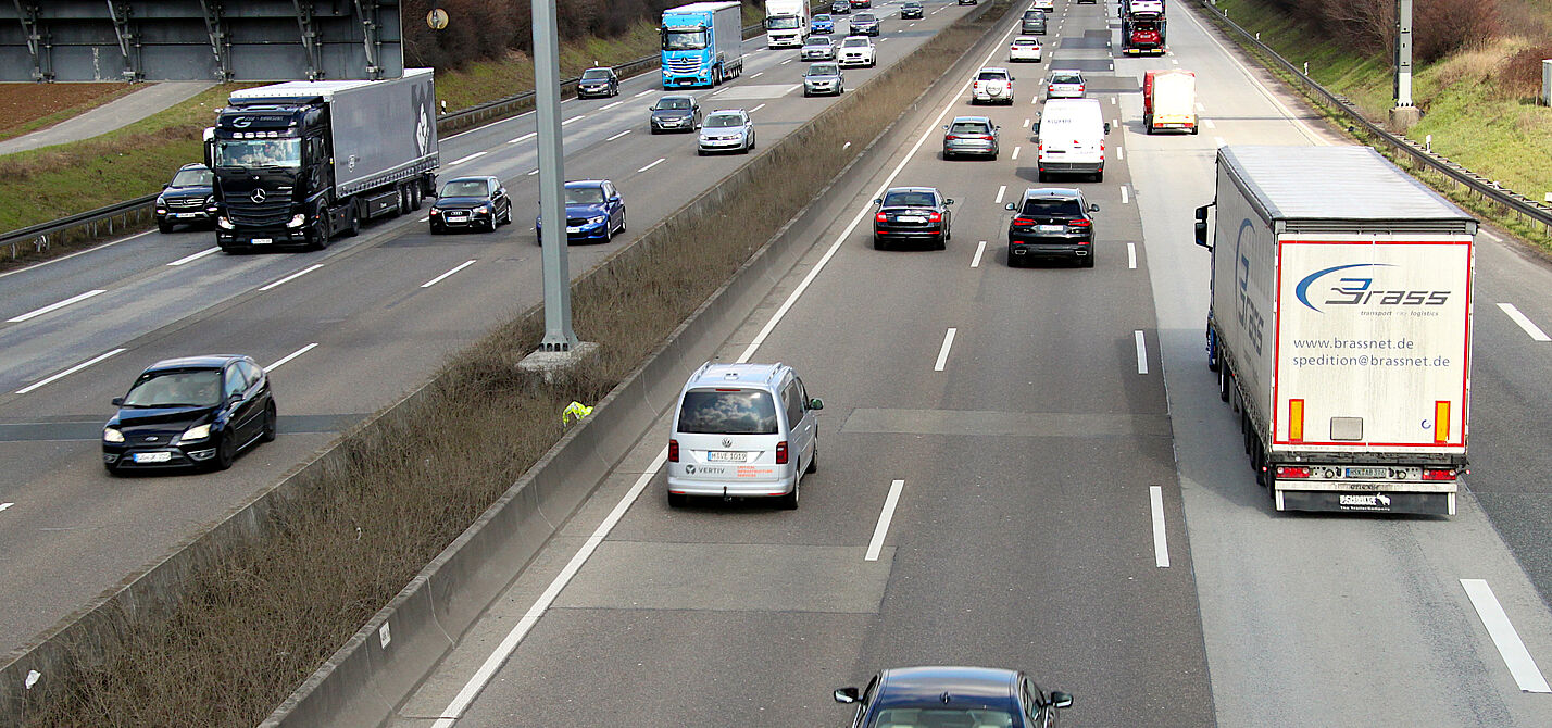 Klimaschädlicher Verkehr auf der Autobahn
